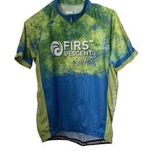 Primal Cycling Jersey Men’s Medium Blue Full Zip Race Road Bike Riding Colorado